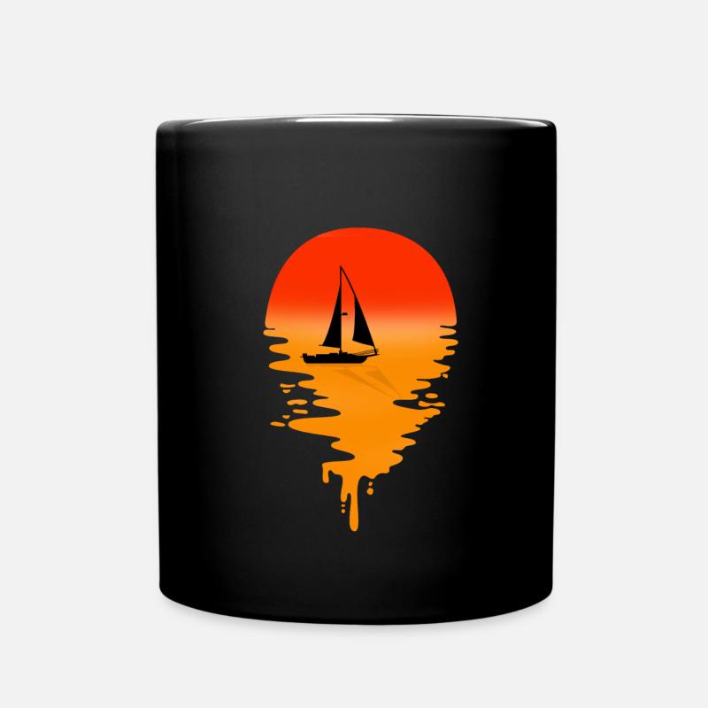 sailboat - Full Colour Mug - black