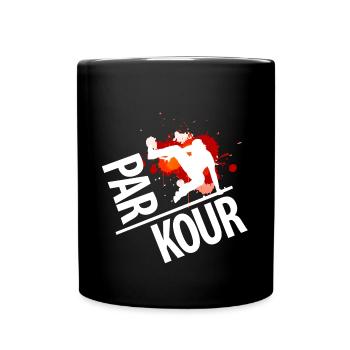 PARKOUR! - Tasse einfarbig - Schwarz - Vorne