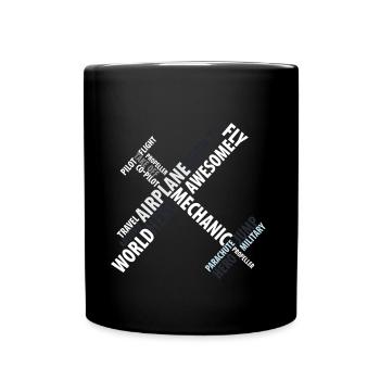 airplane - Full Colour Mug - black - Front