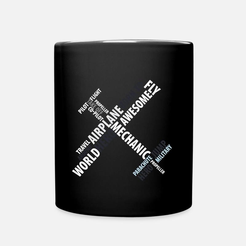 airplane - Full Colour Mug - black