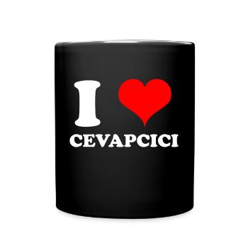 I LOVE CEVAPCICI Essen Kroatien Balkan - Tasse einfarbig - Schwarz - Vorne