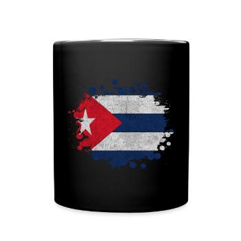 Cuba Blobs / Gift Havana Flag Caribbean - Full Colour Mug - black - Front