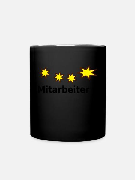Mitarbeiter w - Tasse einfarbig - Schwarz