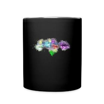Diamanten Schmuck hell glühend - Tasse einfarbig - Schwarz - Vorne
