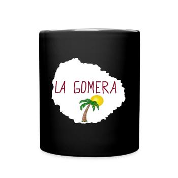 La Gomera , kanarische Insel - Tasse einfarbig - Schwarz - Vorne