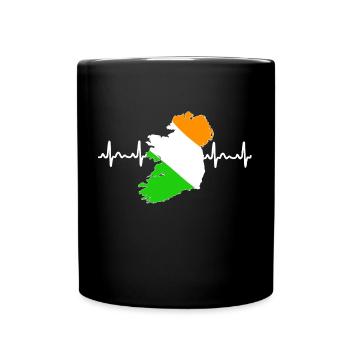 Irland - Tasse einfarbig - Schwarz - Vorne