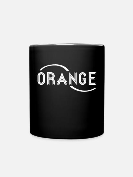Gift orange - Full Colour Mug - black