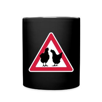 Chicken evening chicken attention hen party - Full Colour Mug - black - Front