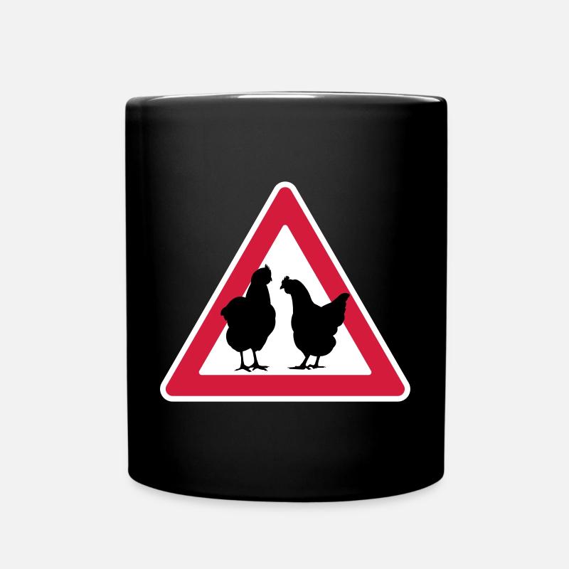 Soirée poule attention poule fête - Mug uni - noir