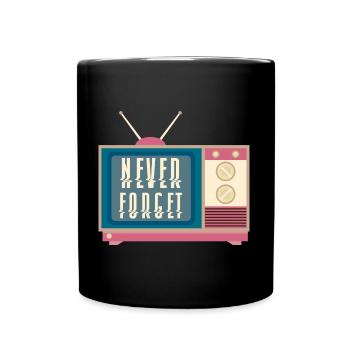 Never Forget VHS Cassette Discquette 80 Retro - Mug uni - noir - Devant