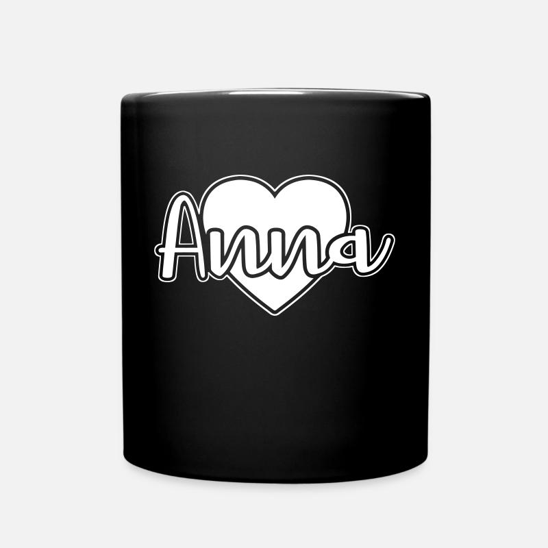 Anna prénom coeur - Mug uni - noir
