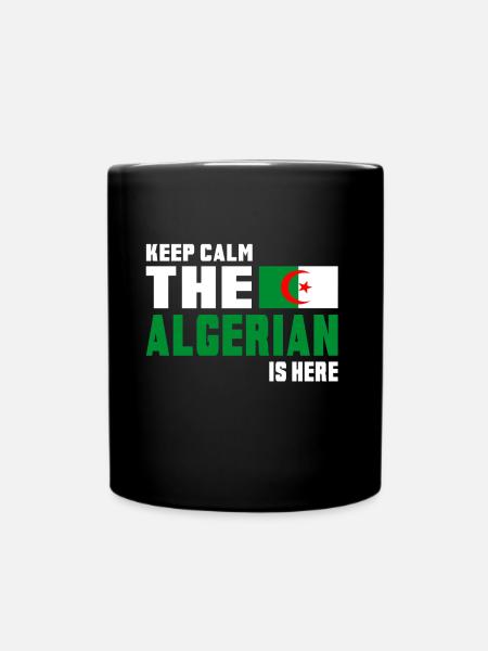 Keep calm Algérie / Cadeau drapeau Afrique du Nord - Mug uni - noir