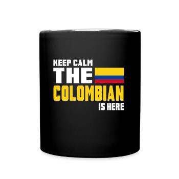 Keep calm Colombie / Drapeau de cadeau Amérique du Sud - Mug uni - noir - Devant