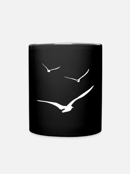 theft of seagulls - Full Colour Mug - black