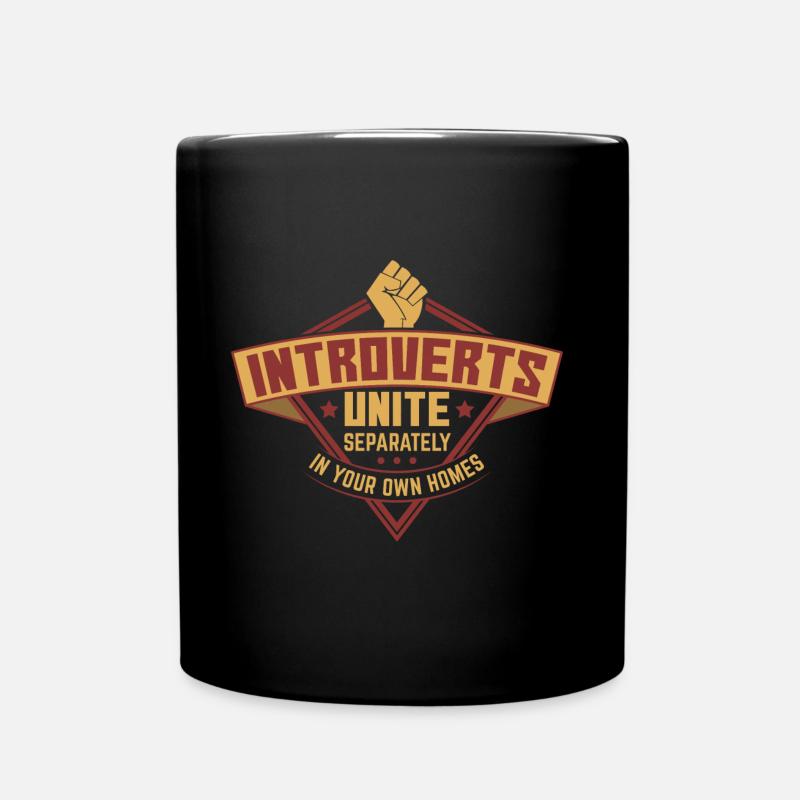 Cadeau Introverts Unite separement chez vous - Mug uni - noir