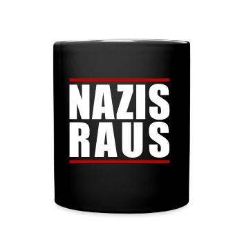 NAZIS OUT - Full Colour Mug - black - Front