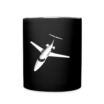 Private Jet Airplane Jet Jet - Full Colour Mug - black - Front