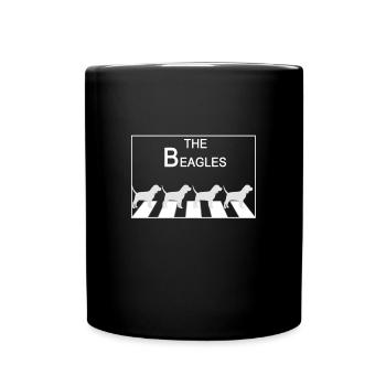 The Beagles - Dogs - Crosswalk Music Gift - Full Colour Mug - black - Front