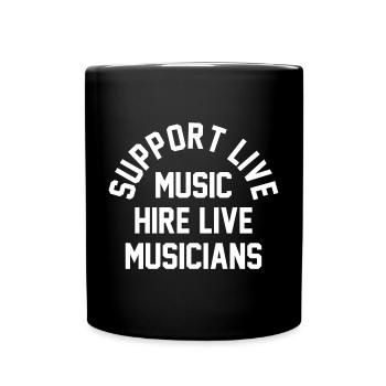Soutenez les musiciens de musique live T-Shirt - Mug uni - noir - Devant