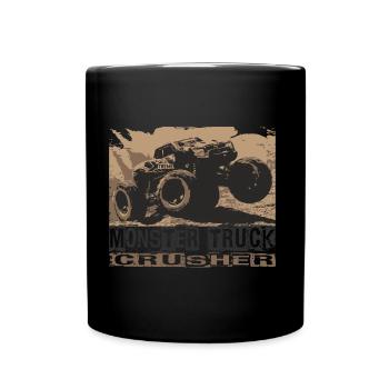 Monster truck, moteur, voiture, vitesse - Mug uni - noir - Devant