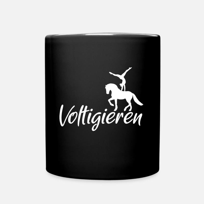 Voltigieren - Pferde Sport - Tasse einfarbig - Schwarz