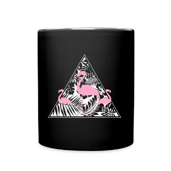 Flamingo - Mug uni - noir - Devant
