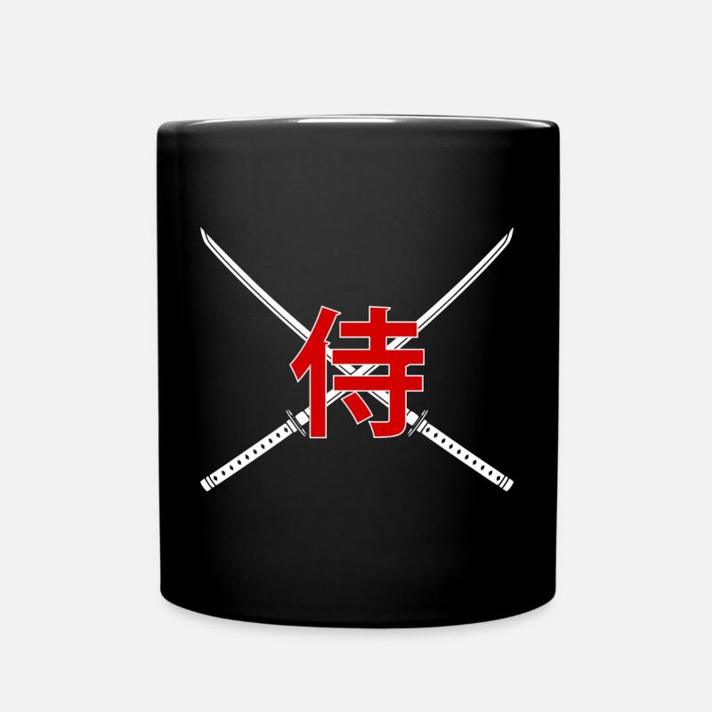 Schwert - Samurai - Tasse einfarbig - Schwarz