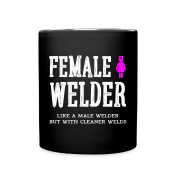 Funny Women Welder Girl Female Welding Welds - Mug uni - noir - Devant