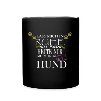 Chemise pour chien • Dog Love • Cadeau pour dame - Mug uni - noir - Devant
