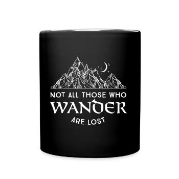 Hiking climbing mountains saying - Full Colour Mug - black - Front