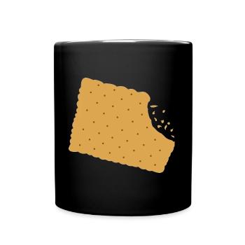 Biscuit biscuits pastry crumbs birthday gift - Full Colour Mug - black - Front