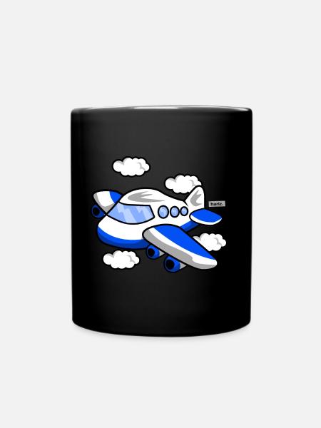 Avion HARIZ Voiture Enfant Garçon - Mug uni - noir