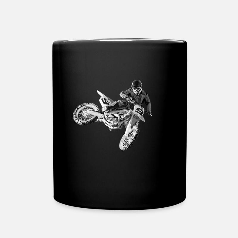 motocross - Mug uni - noir