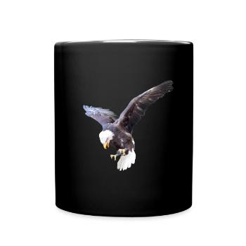 Eagle in a swoop - Full Colour Mug - black - Front