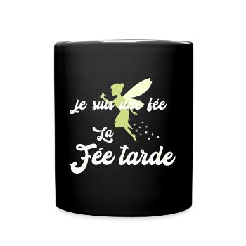 the fairy is delayed - Full Colour Mug - black - Front