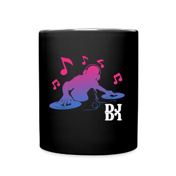 DJ Neonlights - Tasse einfarbig - Schwarz - Vorne