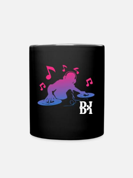 DJ Neonlights - Full Colour Mug - black