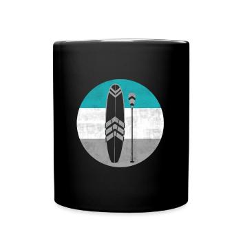 SUP Board & Paddel - Stand-Up Paddle Paddling - Tasse einfarbig - Schwarz - Vorne
