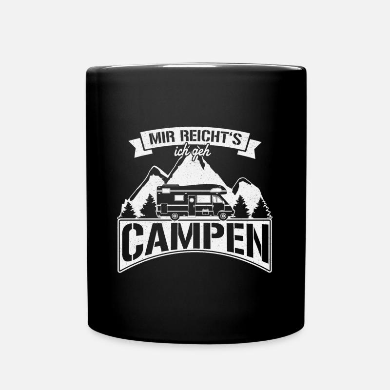 Mir reicht's ich geh CAMPEN Wohnmobil Geschenk - Tasse einfarbig - Schwarz
