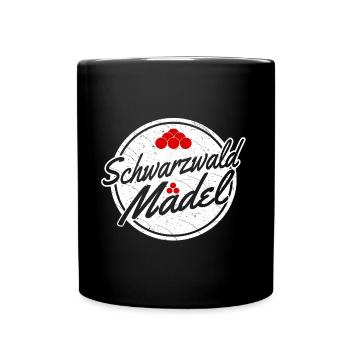Schwarzwald Mädchen Mädel Frau Geschenkidee - Tasse einfarbig - Schwarz - Vorne