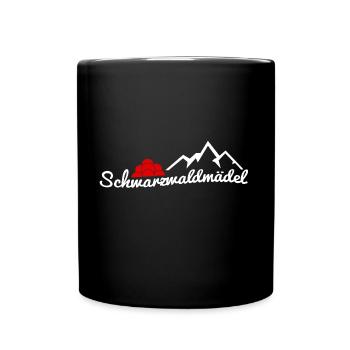 Schwarzwald Mädchen Geschenk Urlaub Andenken - Tasse einfarbig - Schwarz - Vorne