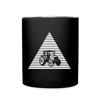 Tracteur - Mug uni - noir - Devant