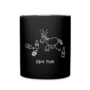 färt rum, herumfahren, Alkohol Pferd, Rum, fahren - Tasse einfarbig - Schwarz - Vorne