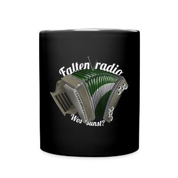 Pleated Radio | ZiachON! - Full Colour Mug - black - Front