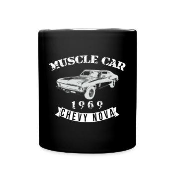 Conception vintage de Chevelle Muscle Car - Mug uni - noir - Devant