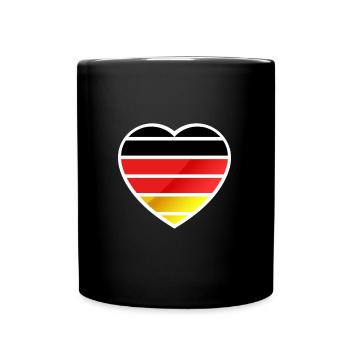 German Flag Heart - I love Germany (Gift) - Full Colour Mug - black - Front