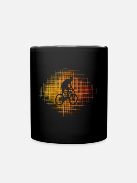 Fahrradfahrer - Tasse einfarbig - Schwarz