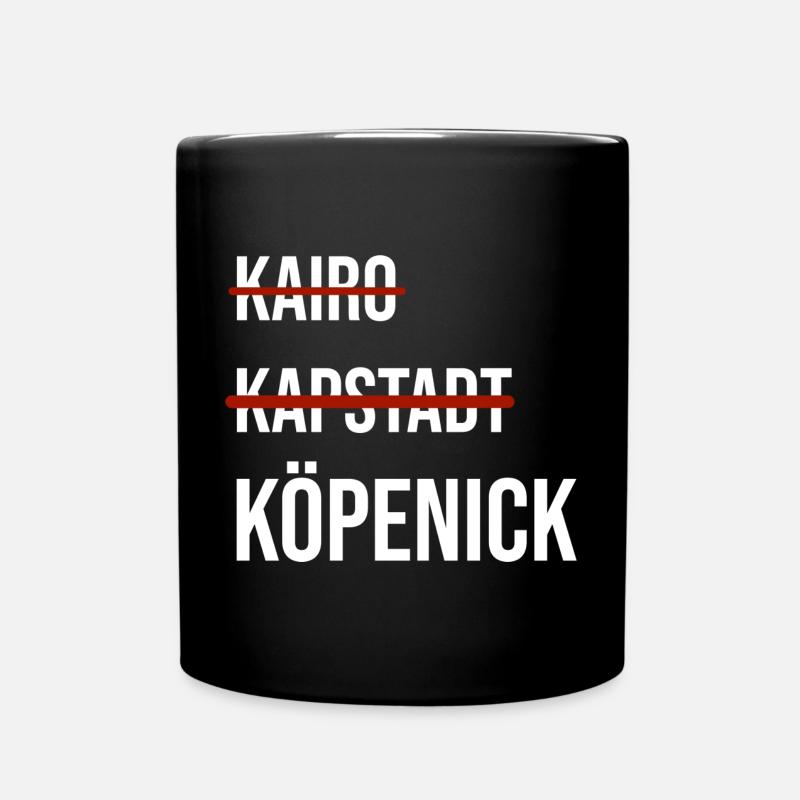 Grafik mit Köpenick - Tasse einfarbig - Schwarz