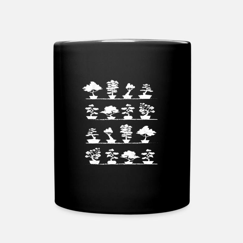 Eine Sammlung von Bonsai Trees Tray Pflanzen - Tasse einfarbig - Schwarz