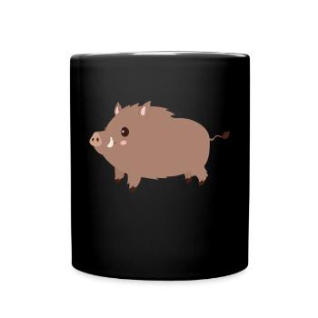 sanglier - Mug uni - noir - Devant